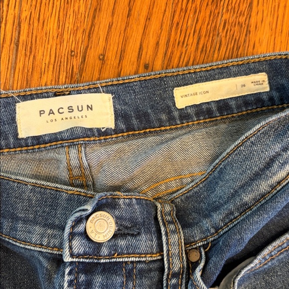 PacSun Vintage Icon Raw-Hem Jeans 👖 Women’s 26 - Picture 4 of 5